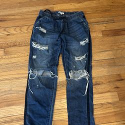 Size small elastic waist Garage jeans 