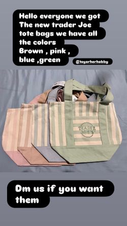Stipe trader Joe tote bags mini