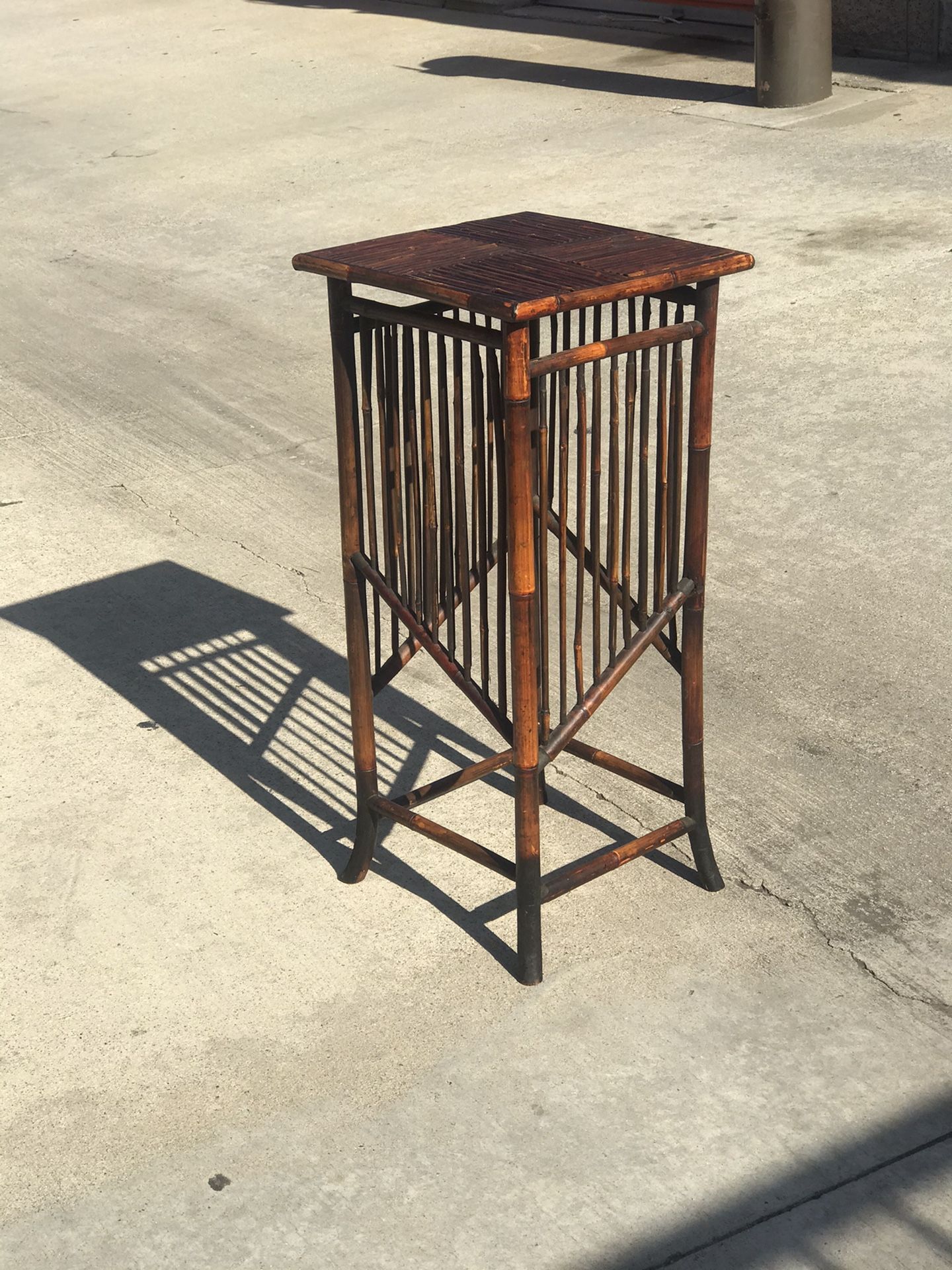 Unique lightweight bamboo table: 15.3/4”x15.3/4”Top X 34”H