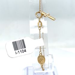 14KT Yellow Gold 7.5” Bracelet 1.40g I-1104