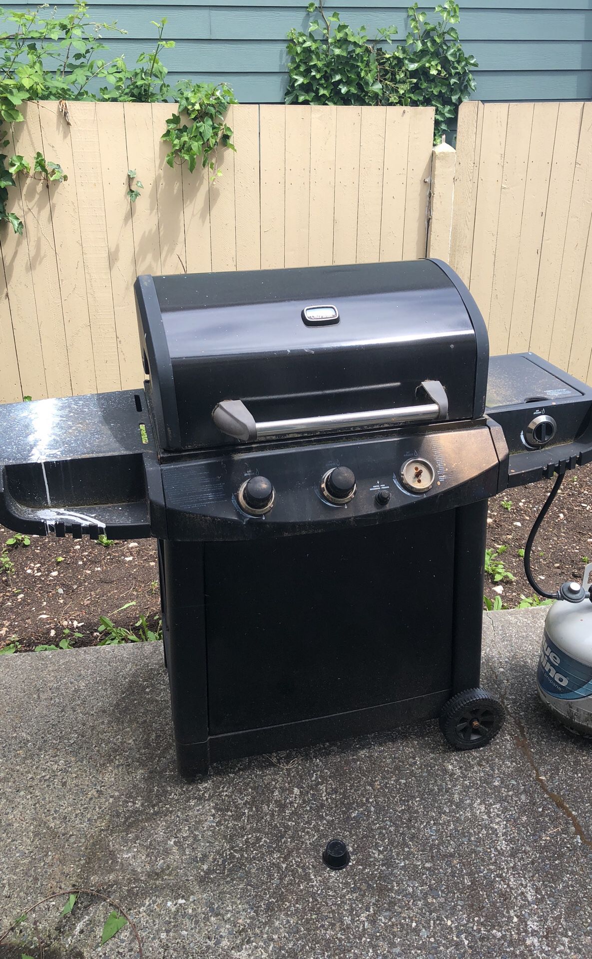 FREE BBQ grill with gas tanks
