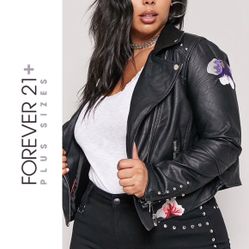 Forever 21 plus leather jacket NWT
