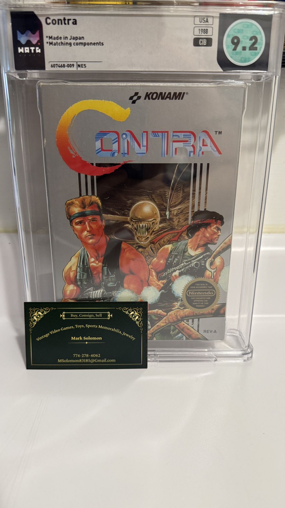 Contra Nes 1st Print Cib 9.2 Wata💎 Open To Offers!
