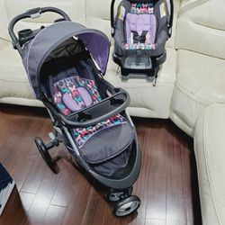 NEW!!! Baby Trend EZ Ride 35 Travel System, Infant Car Seat With Base & Stroller. Sophia.