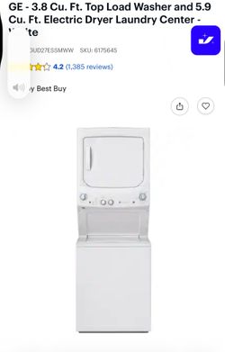 GE Stackable Washer and Dryer