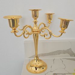 Gold 5 Armed Candlelabra Centerpiece