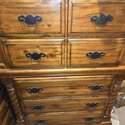 Real Wood Queen Bed Set