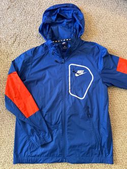Nike Windbreaker Jacket Blue and Orange