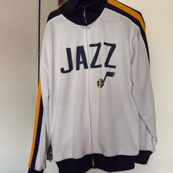 Men’s  Old Style Utah Jazz Warm Up Jacket For $ 25.00 