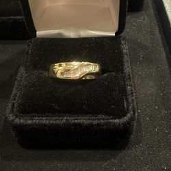 14K BAGUETTE WED BAND