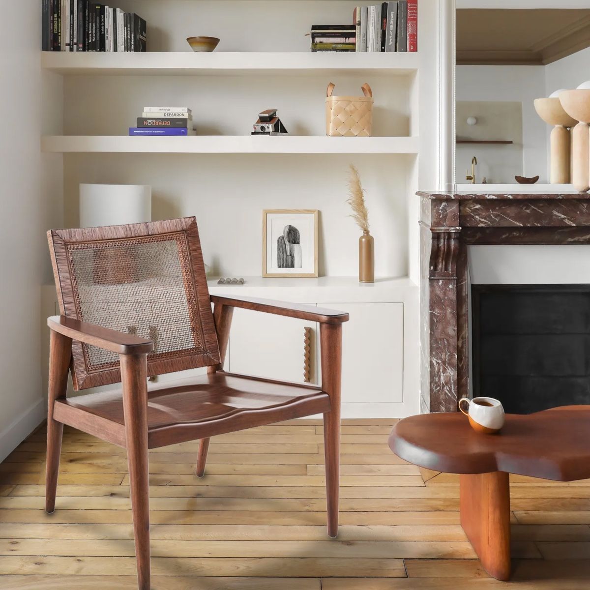 Wood with Cane Back Accent Chair- Hearth And Hands with Magnolia 