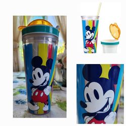 Disney Store Mickey Mouse Snack Drink Bottle Plastic 