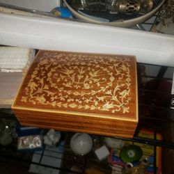 Antique Music Jewelry Box Made In Italy 