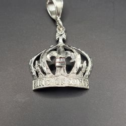 925 Silver King Of Kings Crown Pendant