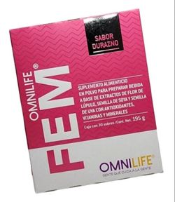 OML Fem | Omnilife | Sabor Durazno | Box w/30 sachets