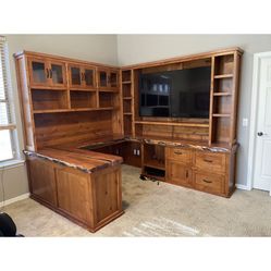 Home Office Furniture, Desks, Bookcases & Credenzas , Solid Wood , Save $ Fctry Direct Quality 