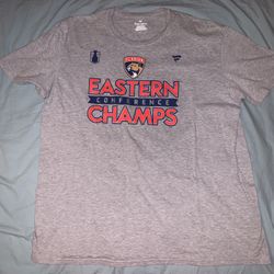 Florida Panthers 2024 Eastern Conference Champions Silver Fanatics Shirt; Men’s 2XL