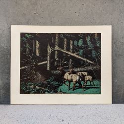 Signed  Stan Galli  Art   "Roosevelt Elk"   @   The Weyerhaeuser Tree Farm Print