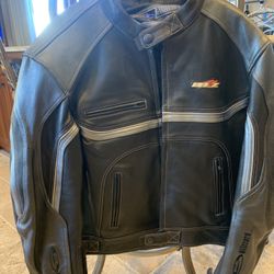 Motorcycle BLZ Blizzard Leather  jacket 