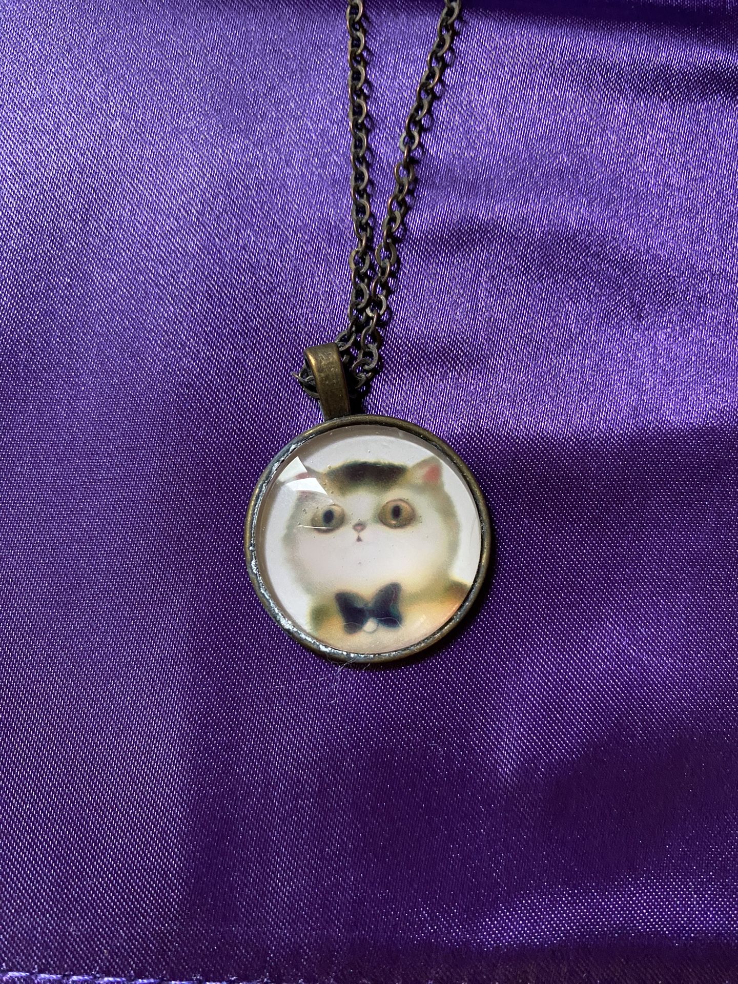 Cat Charm Chain Necklace Jewelry