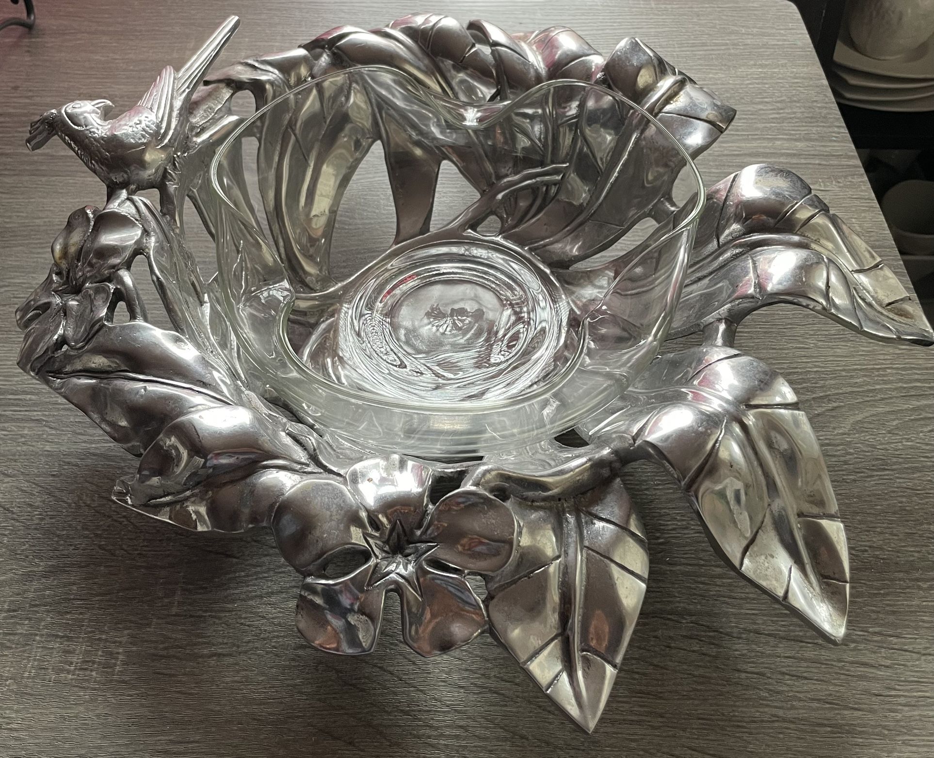 Pewter Hacienda Real Pewter And Glass Bowl