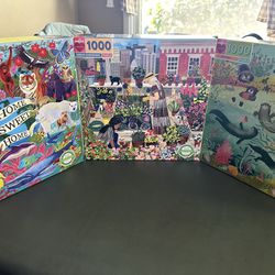 3 Eeboo 1000 Piece puzzles