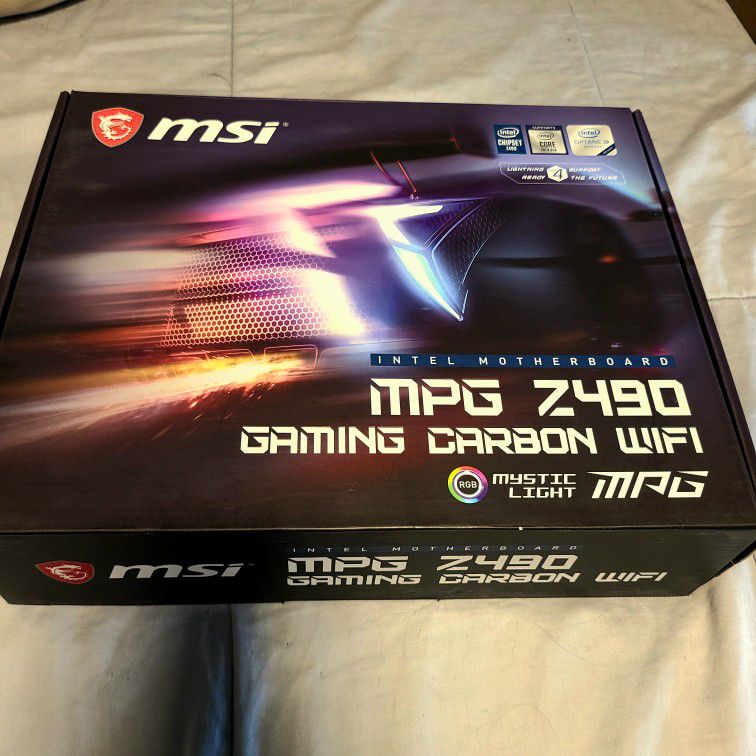 MSI MPG Z490 Gaming Carbon Wifi Motherboard and 16 gigs Of DDR4 Ram