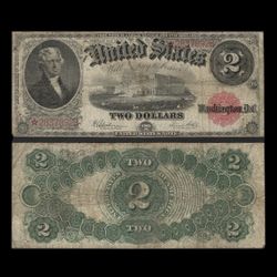 1917 $2 Star  ⭐️ Note Large Size Old Rare Hard Find
