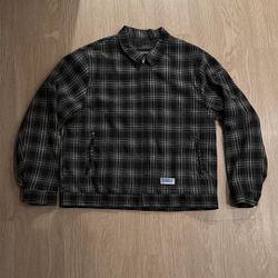 Size Large - The Hundreds Plaid Zip Up Bomber Jacket - Vans Stussy Supreme