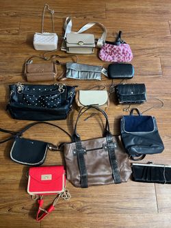 14 New Or Like New and Excellent Condition Woman Bags and Purses .All 60$