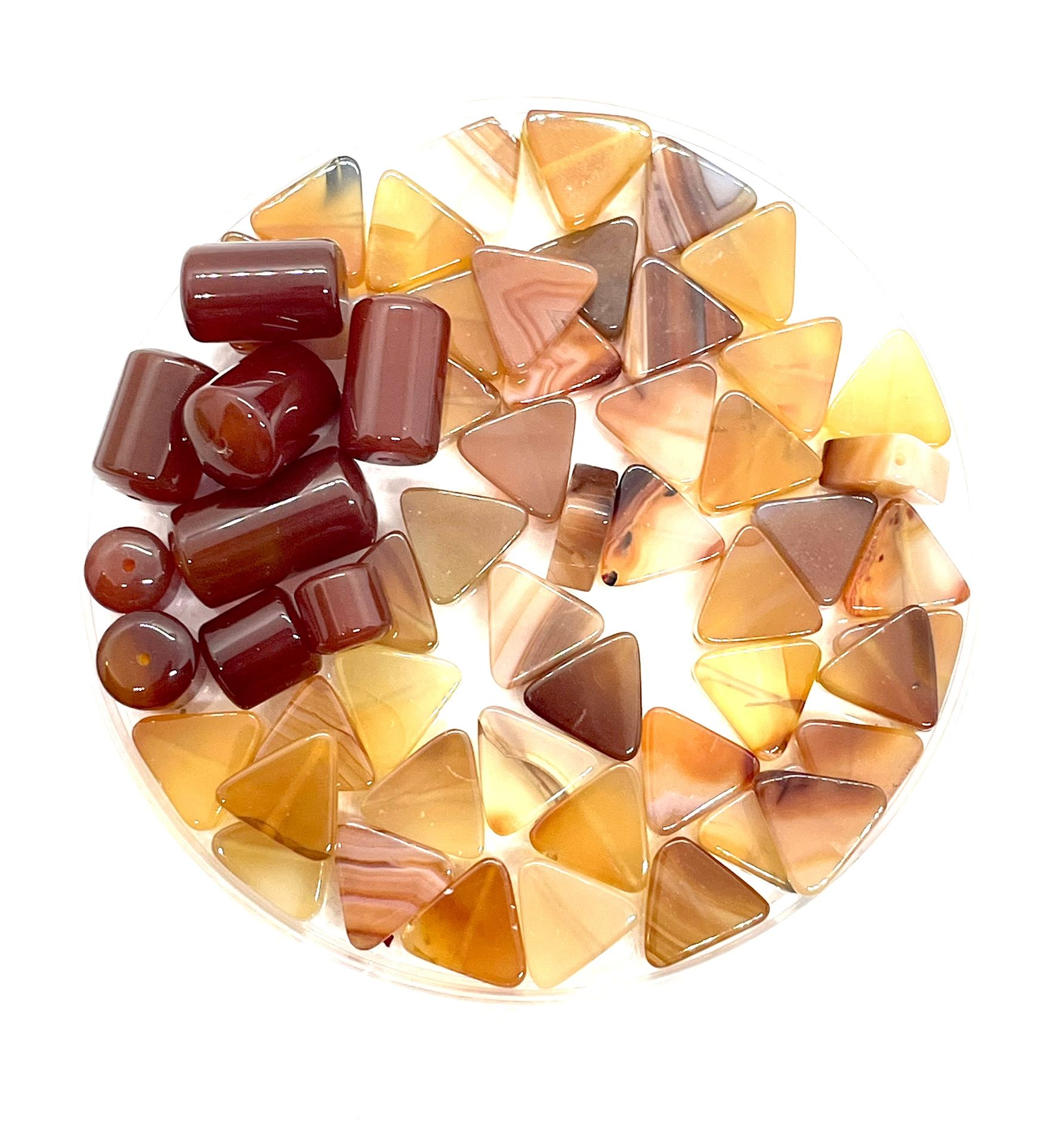 Lot Of Onyx And Carnelian Beads