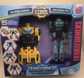 Transformers EarthSpark Bumblebee and Mo Malto Cyber-Combiner Action Figures NEW