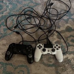 2 PS4 Wireless Controllers with wires