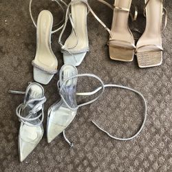Clear Strap Up Heels