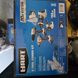 Hart 5 Tool Kit W/ Extra Tools and Accessories 