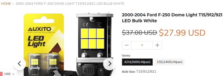 Ford LED Light Bulbs NEW