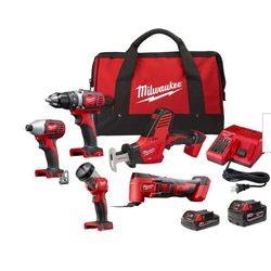 Exclusive

M18 18V Lithium-Ion Cordless Combo Kit (5-Tool) with (2) Batteries, Charger and Tool Bag
