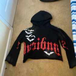 Cropped Hoodie With Flared Sleeves Size (small In Men’s)