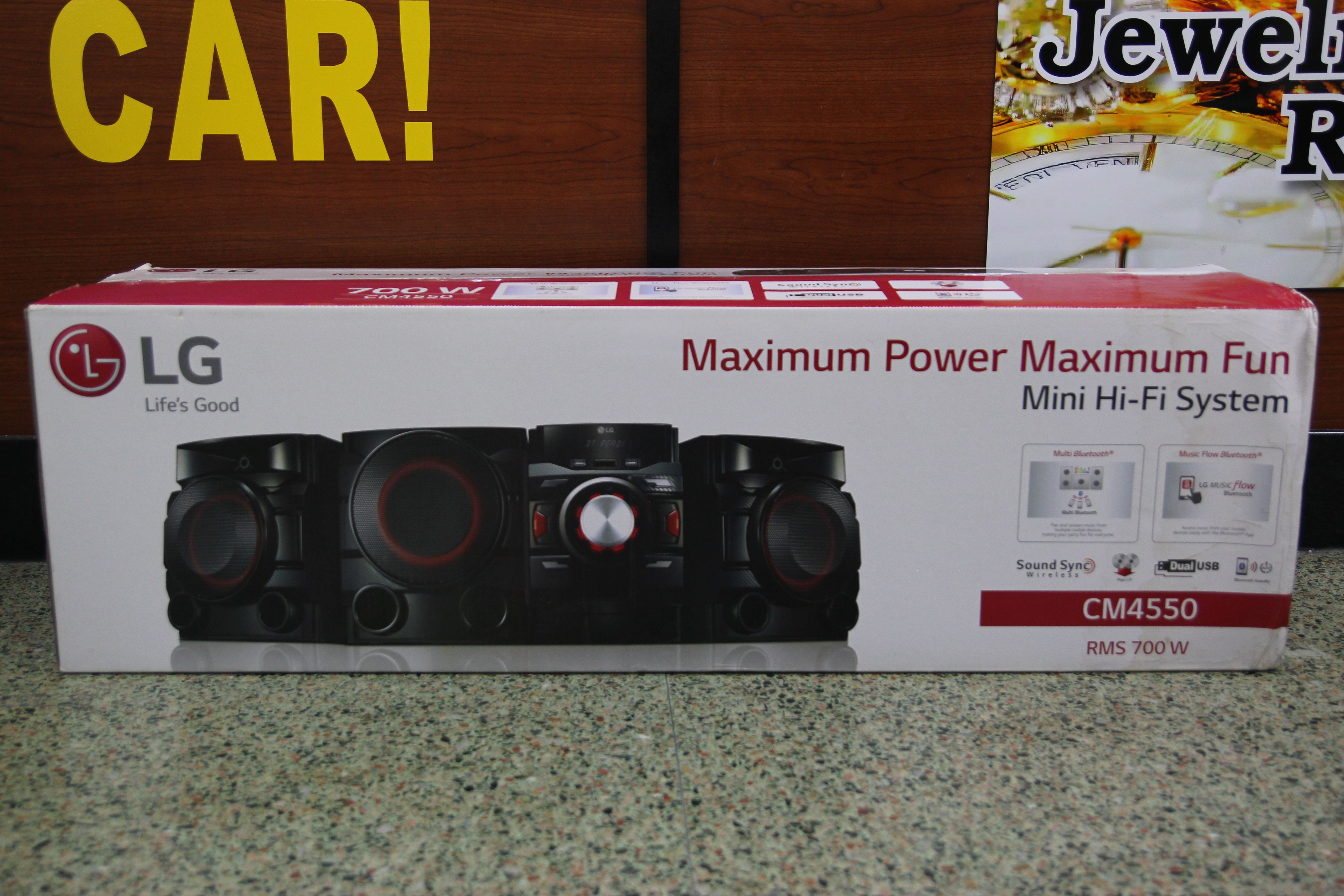 LG CM4550 700W 2.1 Channel Mini Shelf Bluetooth Subwoofer Speaker System