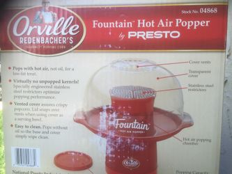 Fountain hot air popper presto