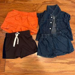 Lot Of 4 Toddler Boy Clothes Shorts Outfit Size 24 Months