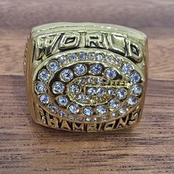 Green Bay Packers 1996 Championship Ring Men's Sz 11 Gold Fan Edition Superbowl 