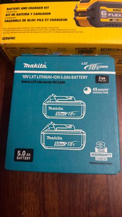 18V LXT Lithium-Ion High Capacity Battery Pack 5.0 Ah with LED Charge Level Indicator (2-Pack)