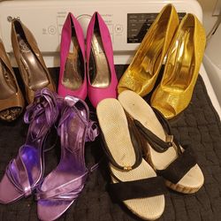 5 pairs of heels most are size 6