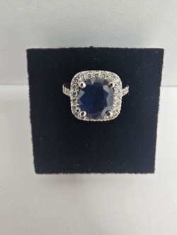 14KT Sapphire and Diamond Ring