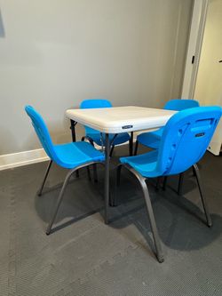 Title: Lifetime Kids Table + 4 Chairs | Like New | 5-Piece Set