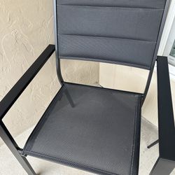 One Black Patio Chair 
