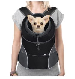 9-14lbs Dog Front Carrier Backpack size L, Adjustable Breathable Pet Carrier for Small Dogs Cats,