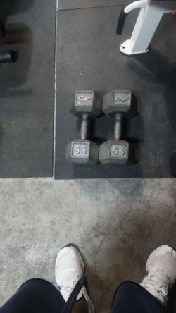 55 lbs dumbell set