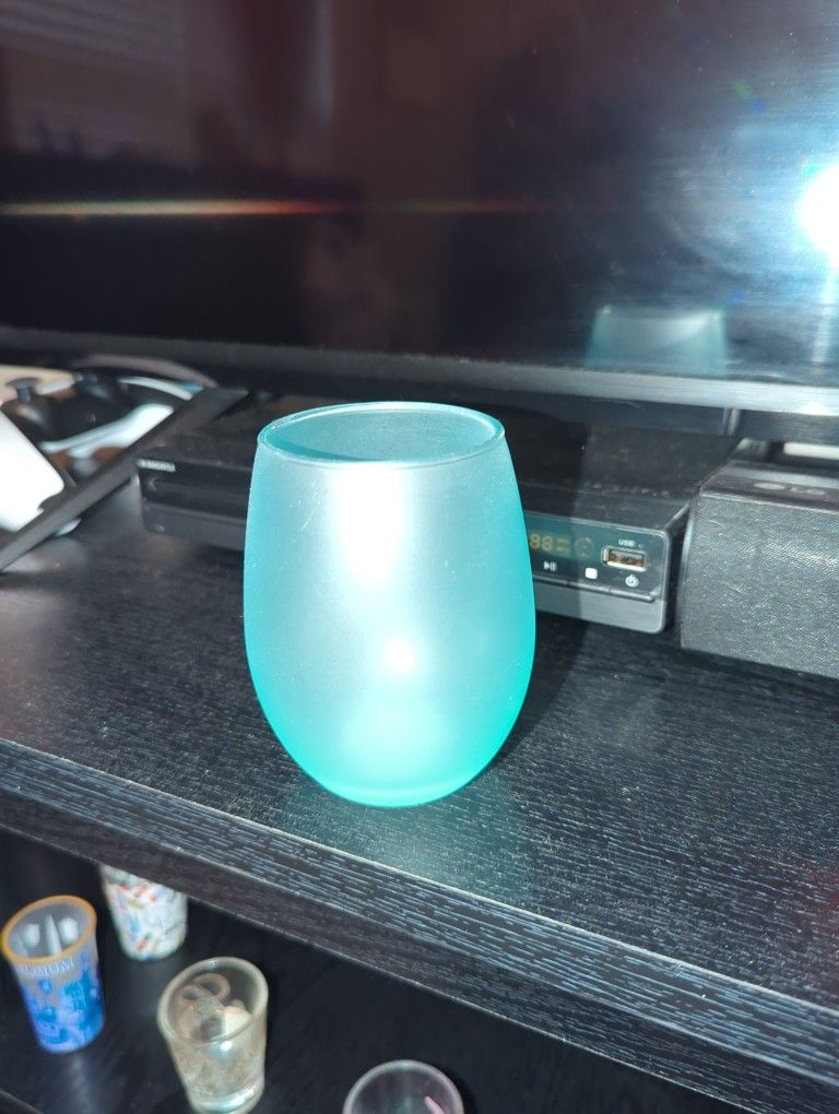 Glass Wine Blue